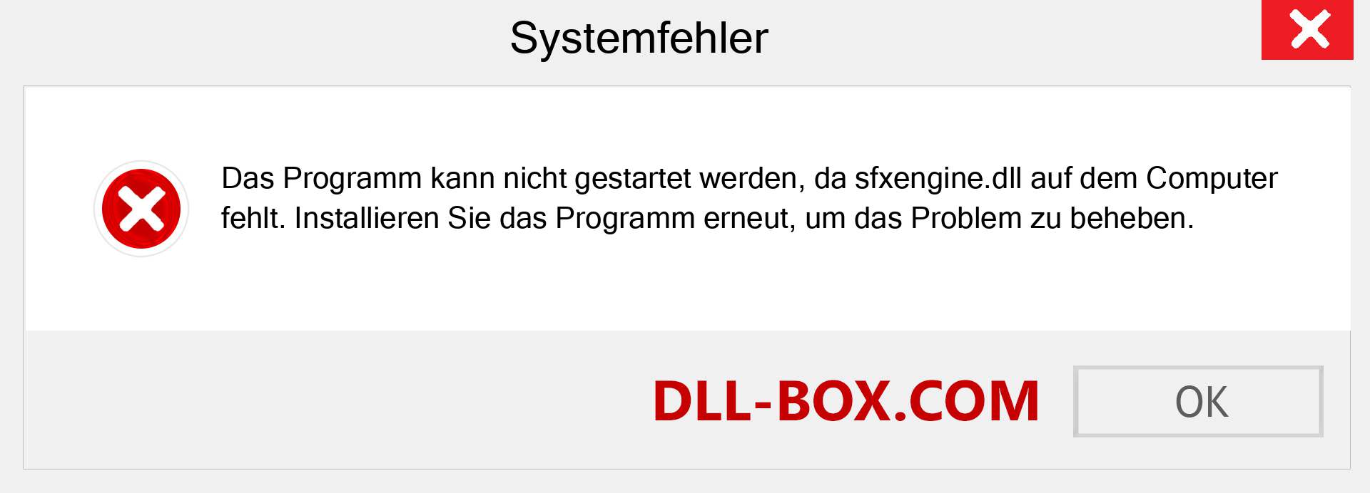 sfxengine.dll-Datei fehlt?. Download für Windows 7, 8, 10 - Fix sfxengine dll Missing Error unter Windows, Fotos, Bildern